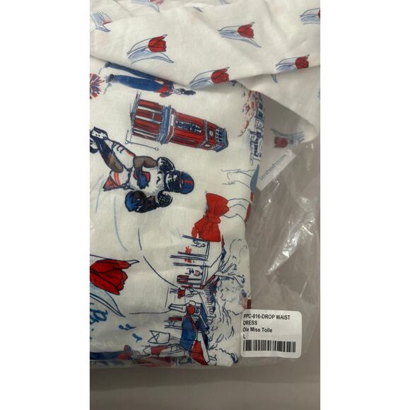 Pittypats Ole Miss Toile Wren Mini Dress Womens Size Large New Short Sleeve - Picture 16 of 16